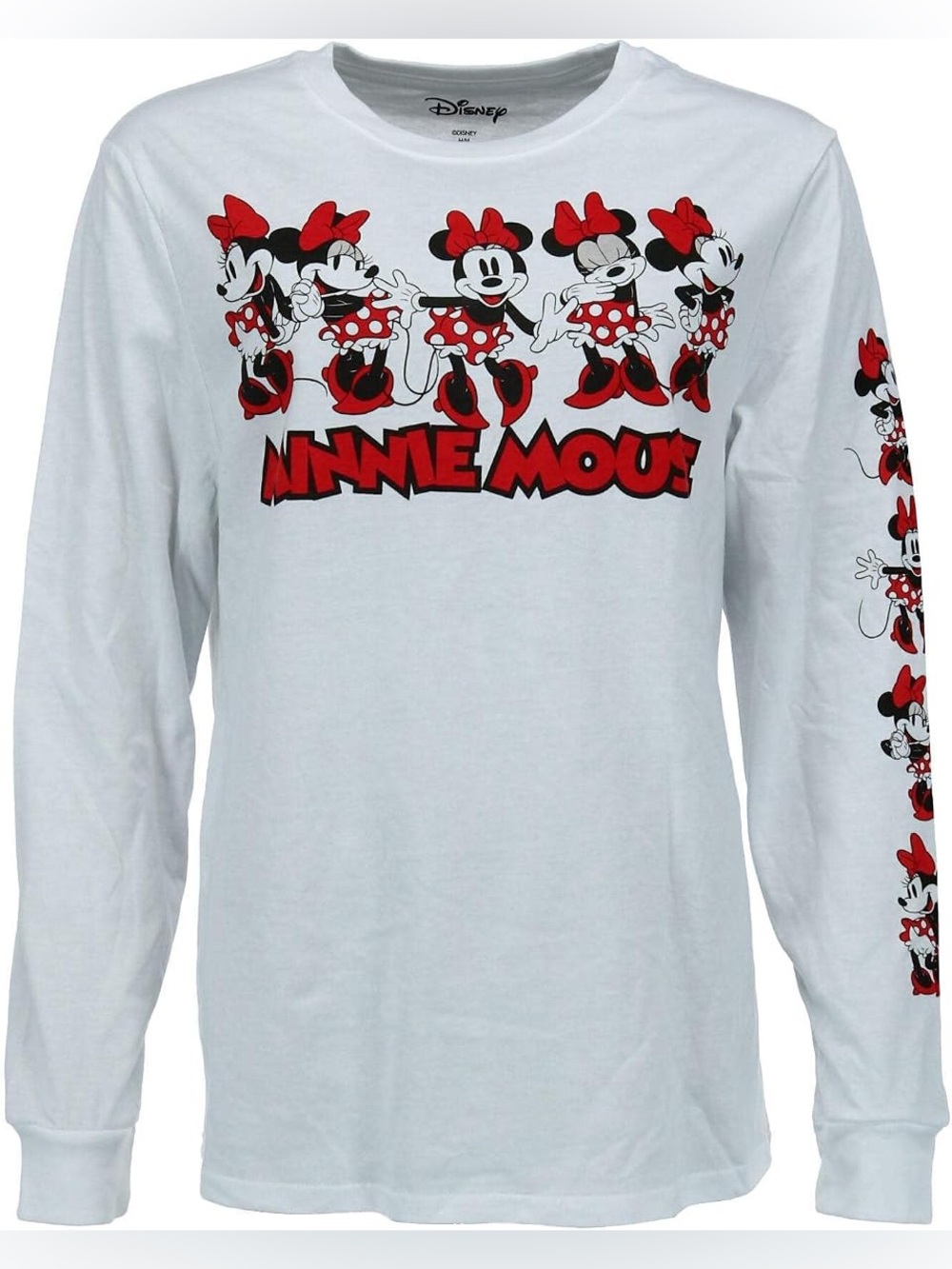 Disney Minnie Mouse Women's Long Sleeve T-Shirt Size Medium